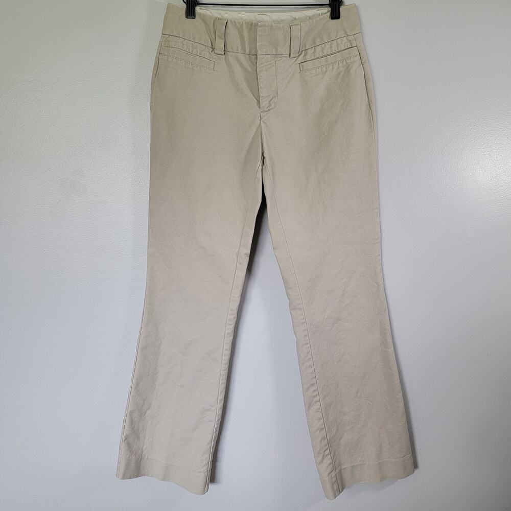 Gap Chino Khaki Curvy Pants Womens Sz 4 Reg Bootcut Business Casual Preppy Prep